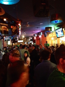 A Dam Good Sports Bar crowded after the Running of the Leprechauns in The Quarter, at Tropicana Atlantic City.